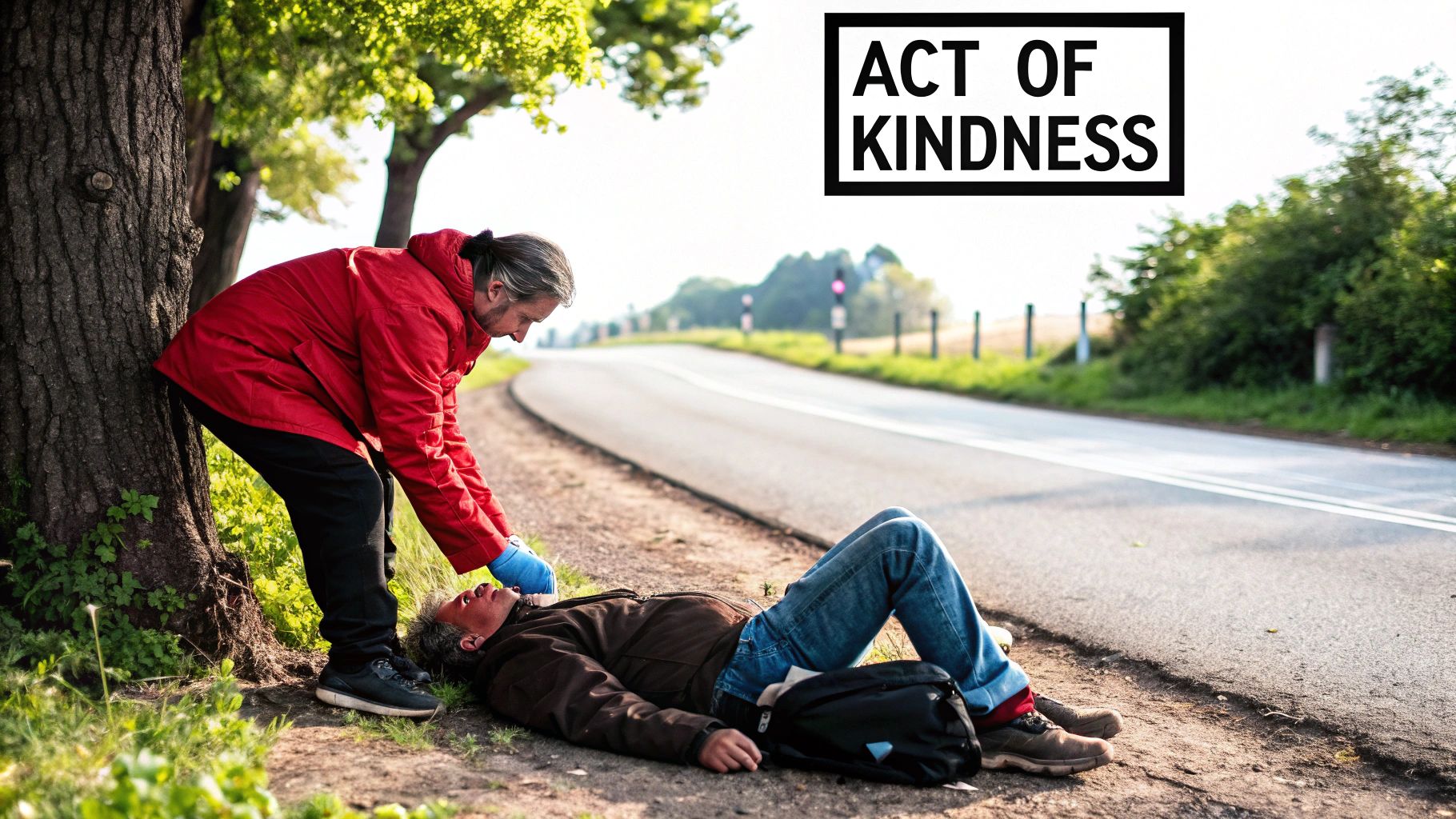 The Samaritan Tending to the Injured Man