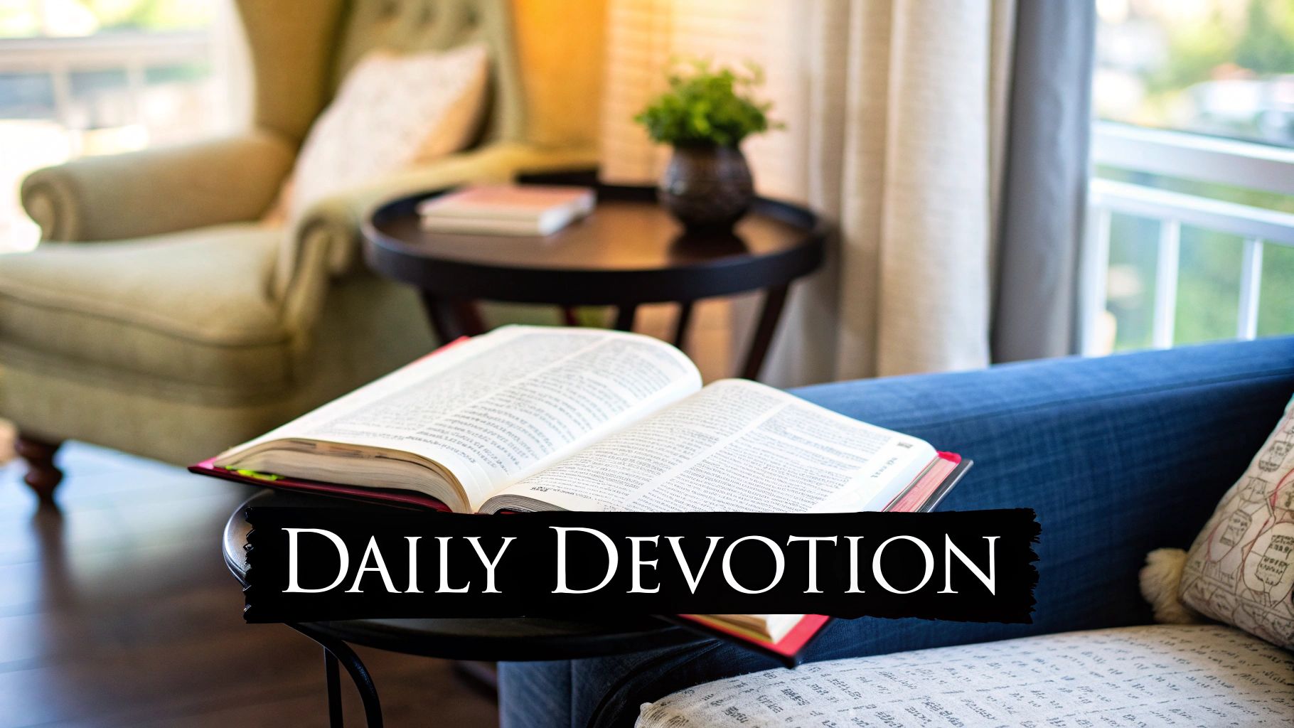 Woman reading a bible