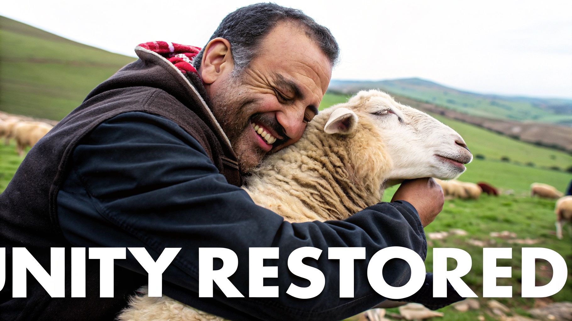 Depiction of the Lost Sheep Parable